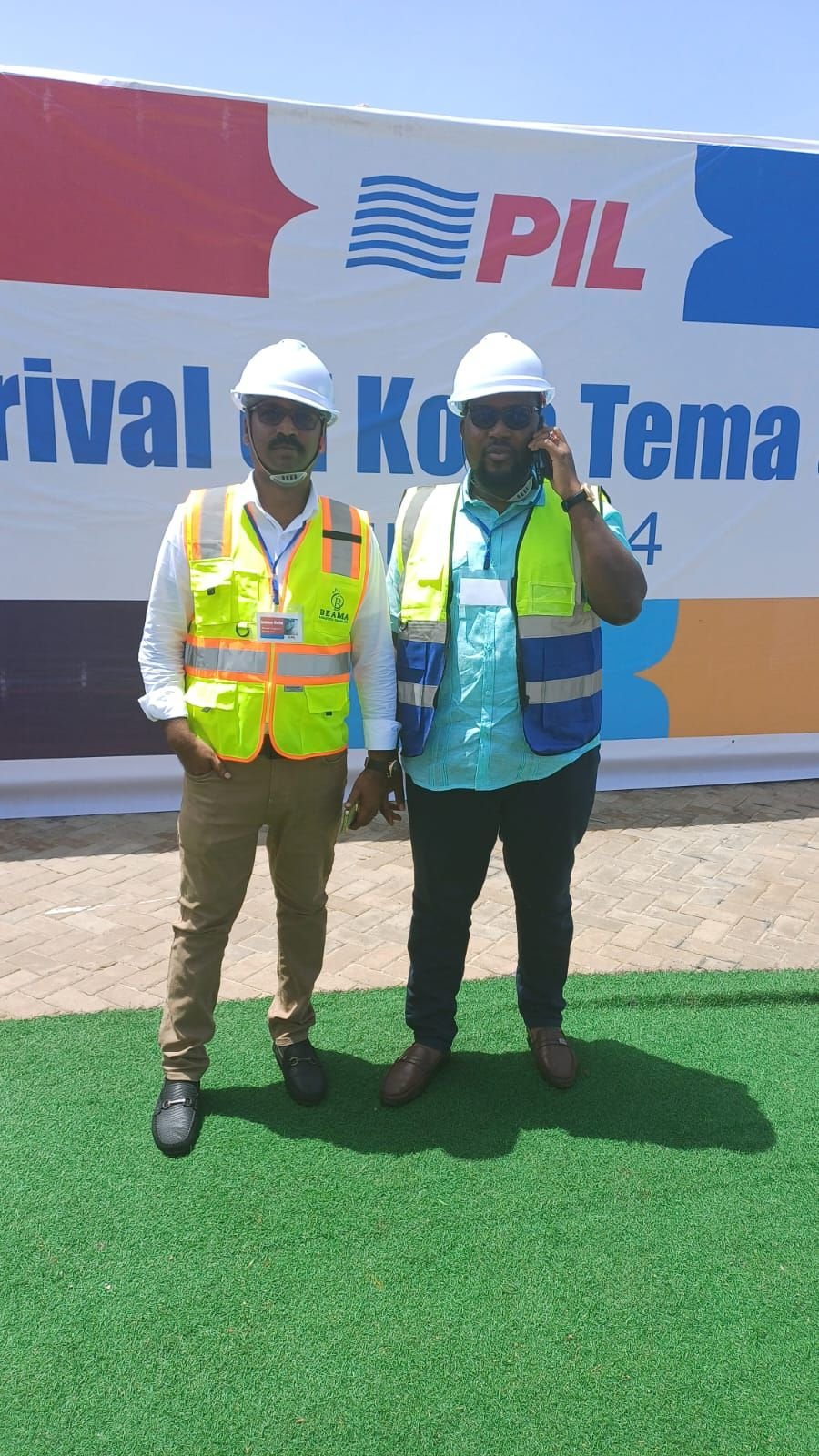 Transit Cargo Limited staff at the Kota Tema arrival event, Tema Port